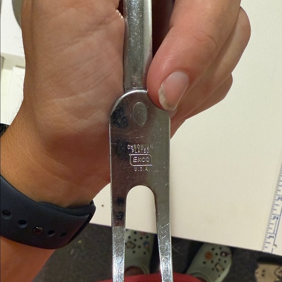 Ekco Spice of Life Chromium Plated Slotted Spatula & Fork, Made in the USA - Picture 6 of 8